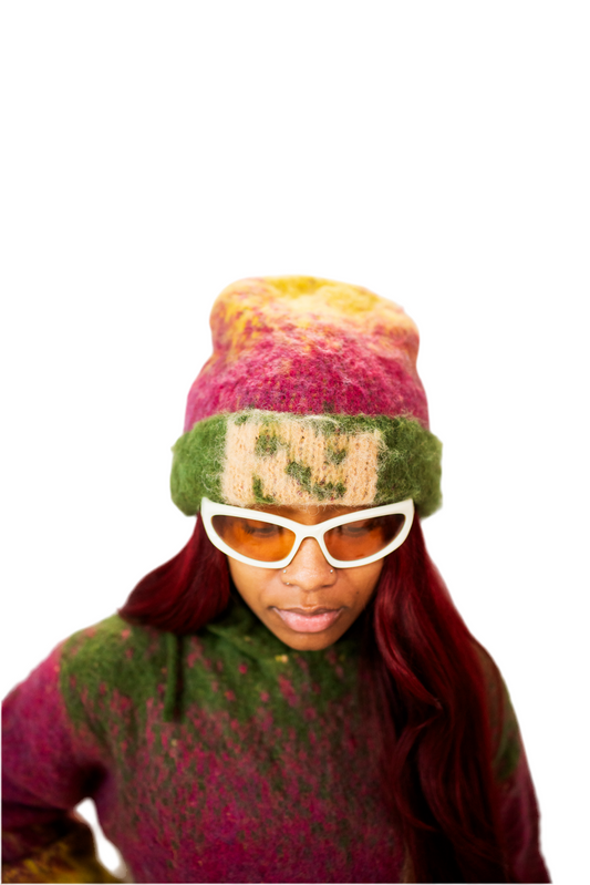 Gradient Mohair Beanie