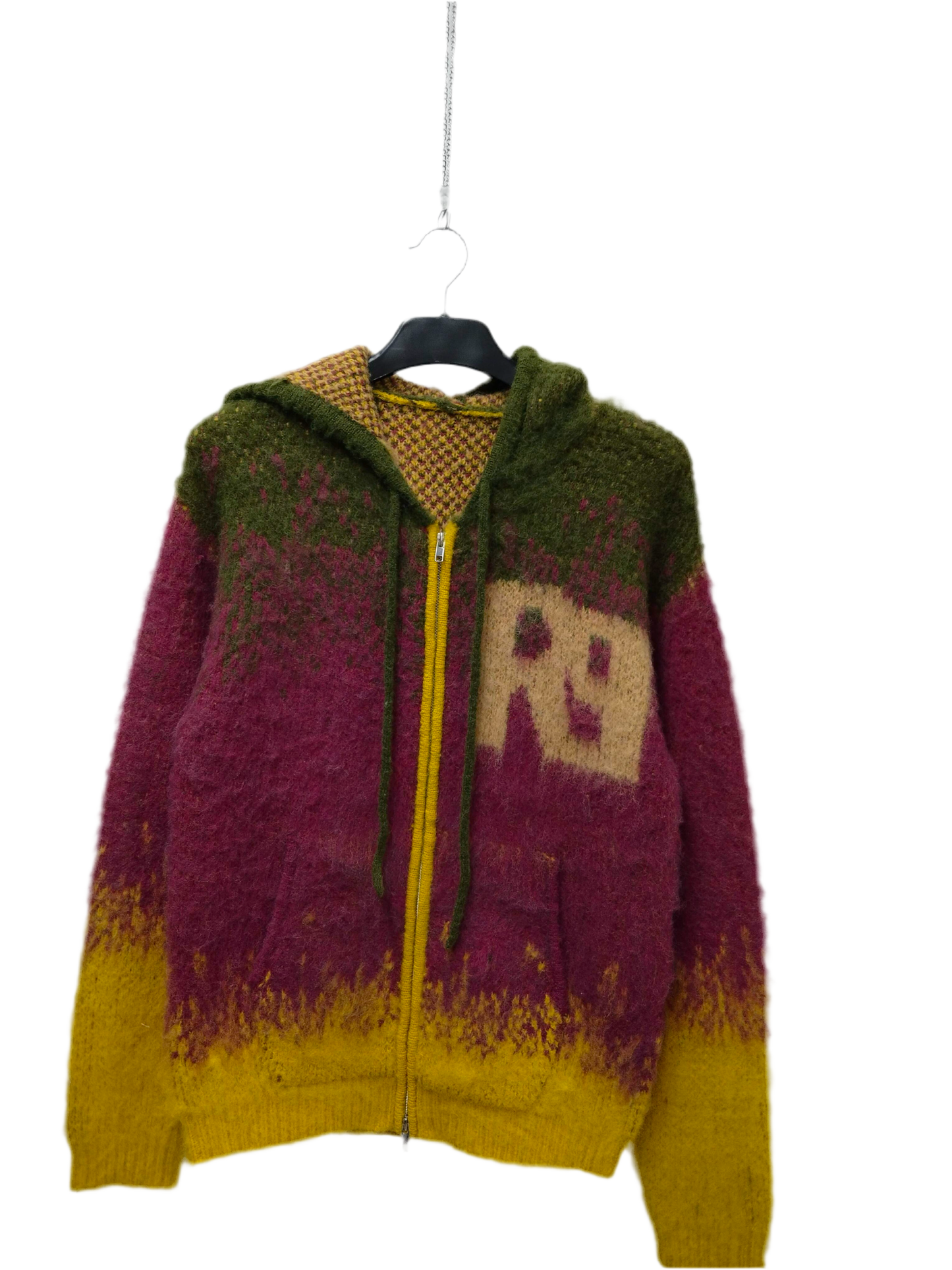 Gradient Mohair Zip Up